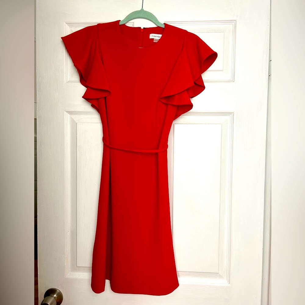 Calvin Klein red dress